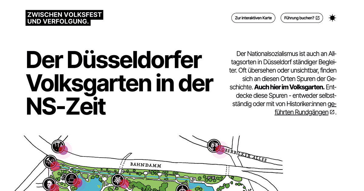 Der Düsseldorfer Volksgarten in der NS-Zeit - Ein Rundgang